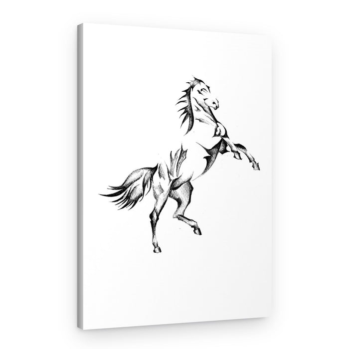 Majestic Rearing Horse – Canvas Print