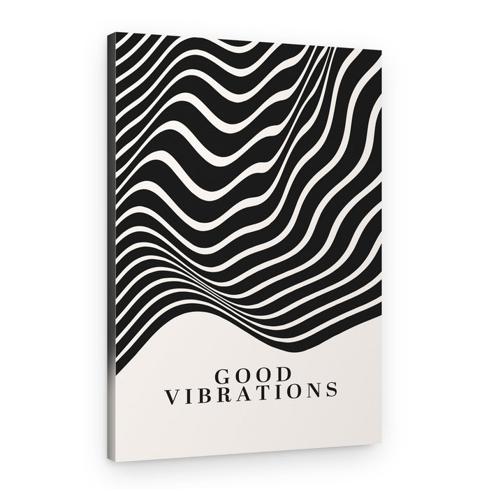 Wavy Lines Good Vibrations – Canvas Print