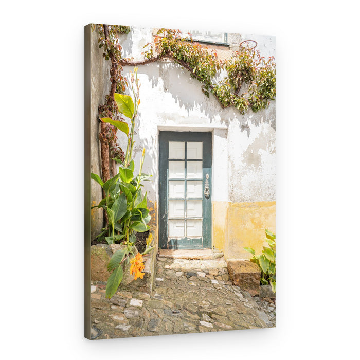 Rustic Green Doorway – Canvas Print