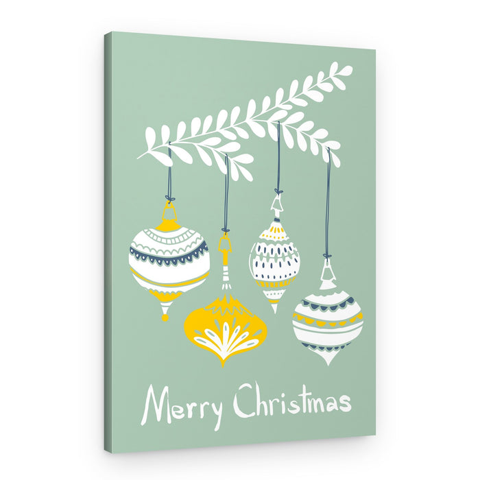 Merry Christmas Ornaments – Canvas Print