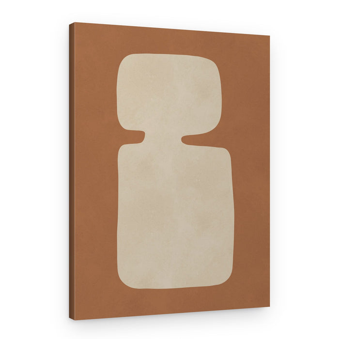 Terracotta Minimalist Form – Canvas Print