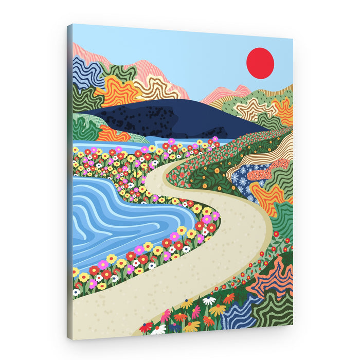 Winding Flower Path – Canvas Print