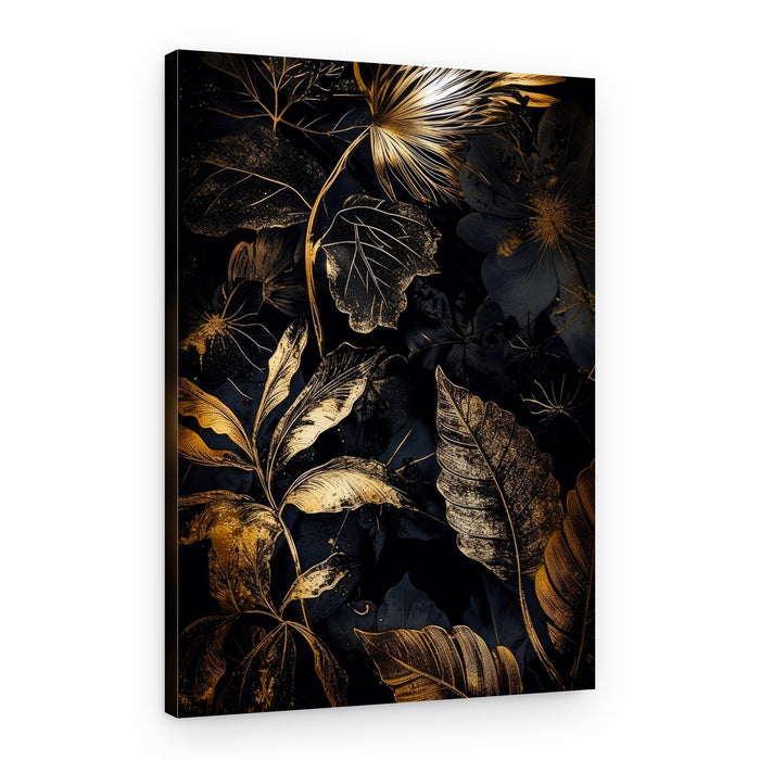 Elegant Gold Botanicals – Canvas Print