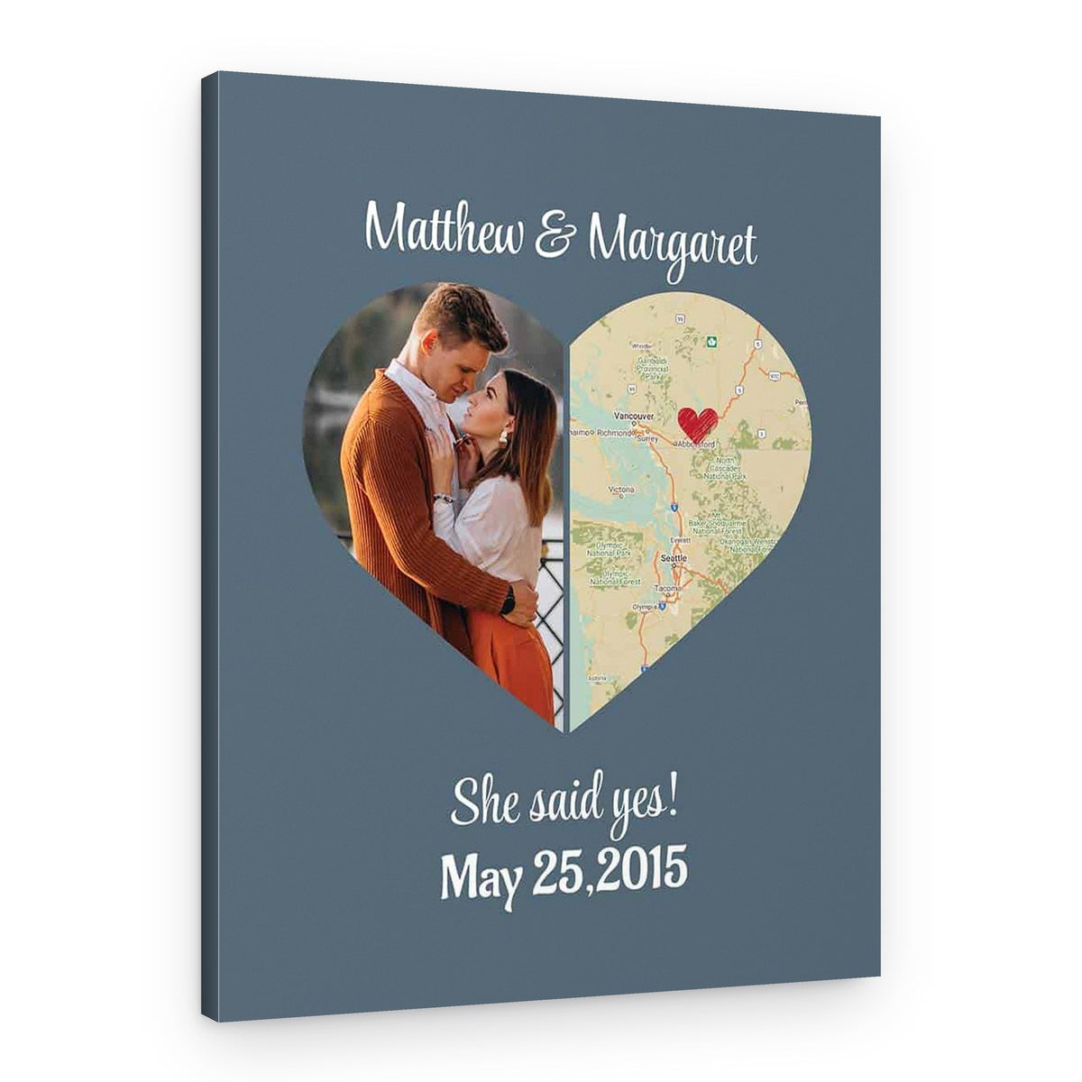 “She Said Yes” Custom Canvas Print – Canvas Print – Design B