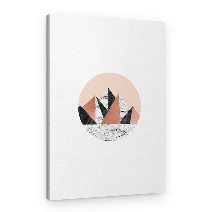 Rose Gold Geometric Landscape – Canvas Print