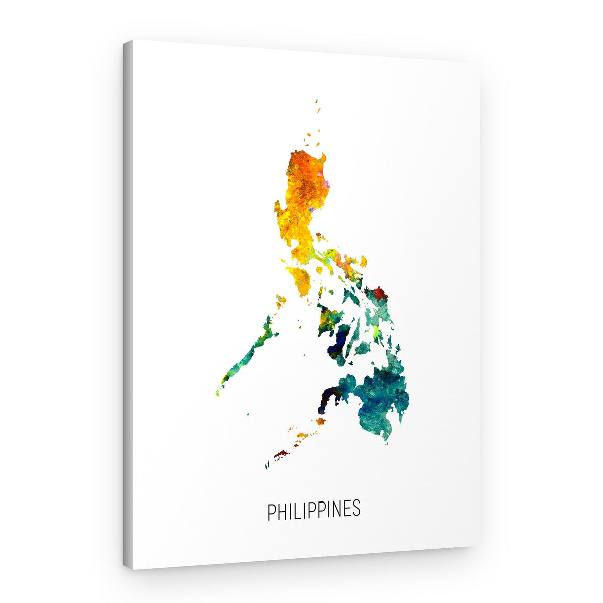 Vibrant Philippines Map – Canvas Print