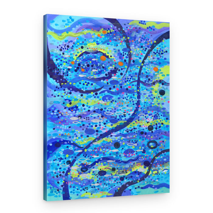 Waves and Shoals of Fish – Canvas Print