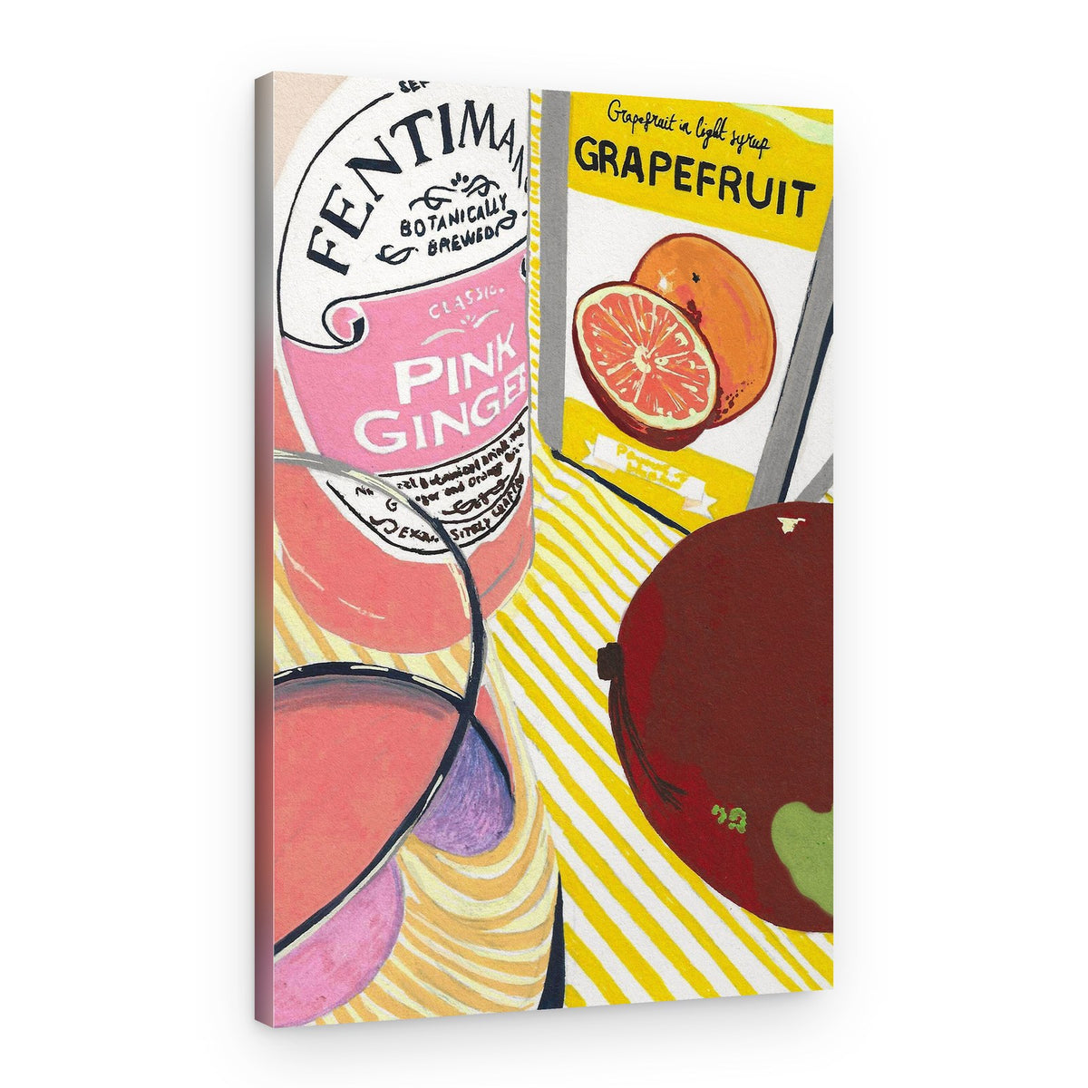 Pink Ginger and Grapefruit – Canvas Print