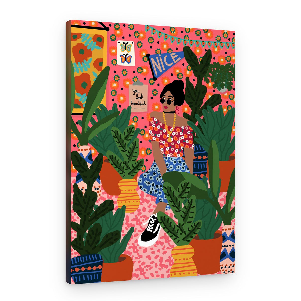Floral Student Room – Canvas Print
