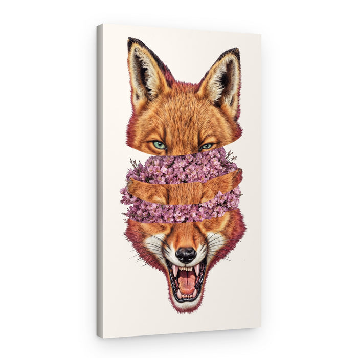 Fierce Fox Bloom – Canvas Print
