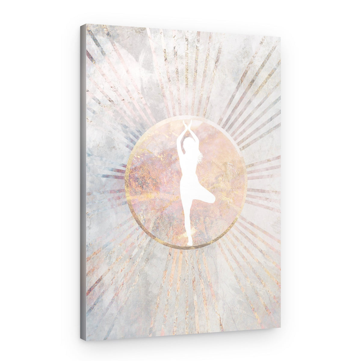 Golden Yoga Balance – Canvas Print