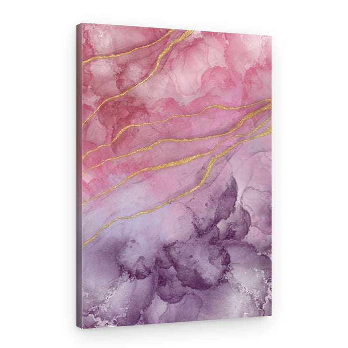 Gilded Marble Abstract – Canvas Print