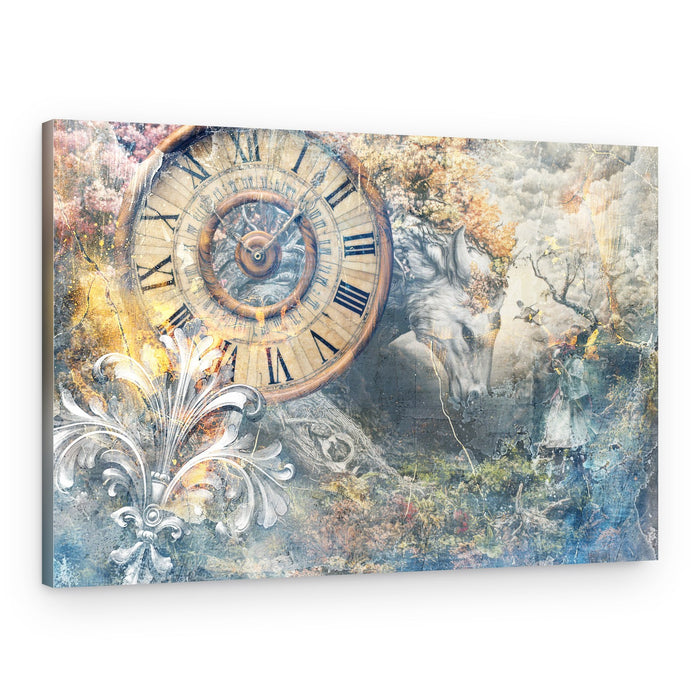 Mystic Clock Horse – Canvas Print