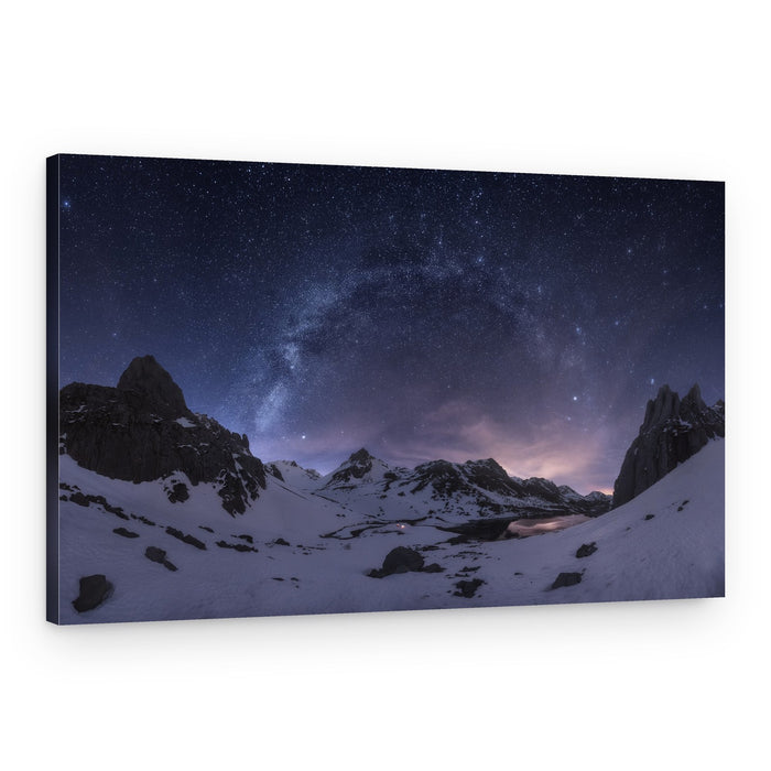 Milky Way Mountain Serenity – Canvas Print