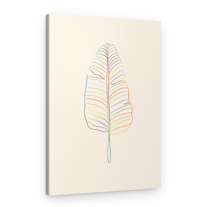 Rainbow Tropical Leaf – Canvas Print