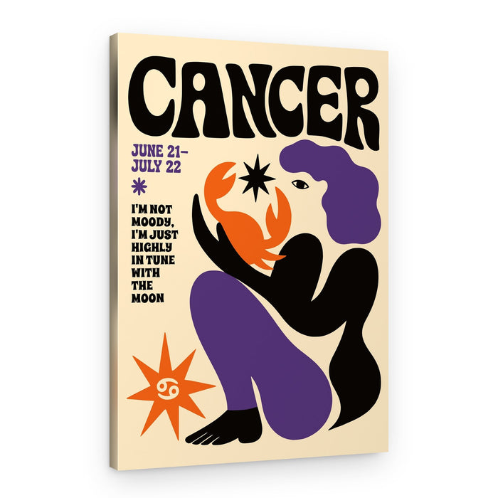 Cancer Zodiac Moon – Canvas Print