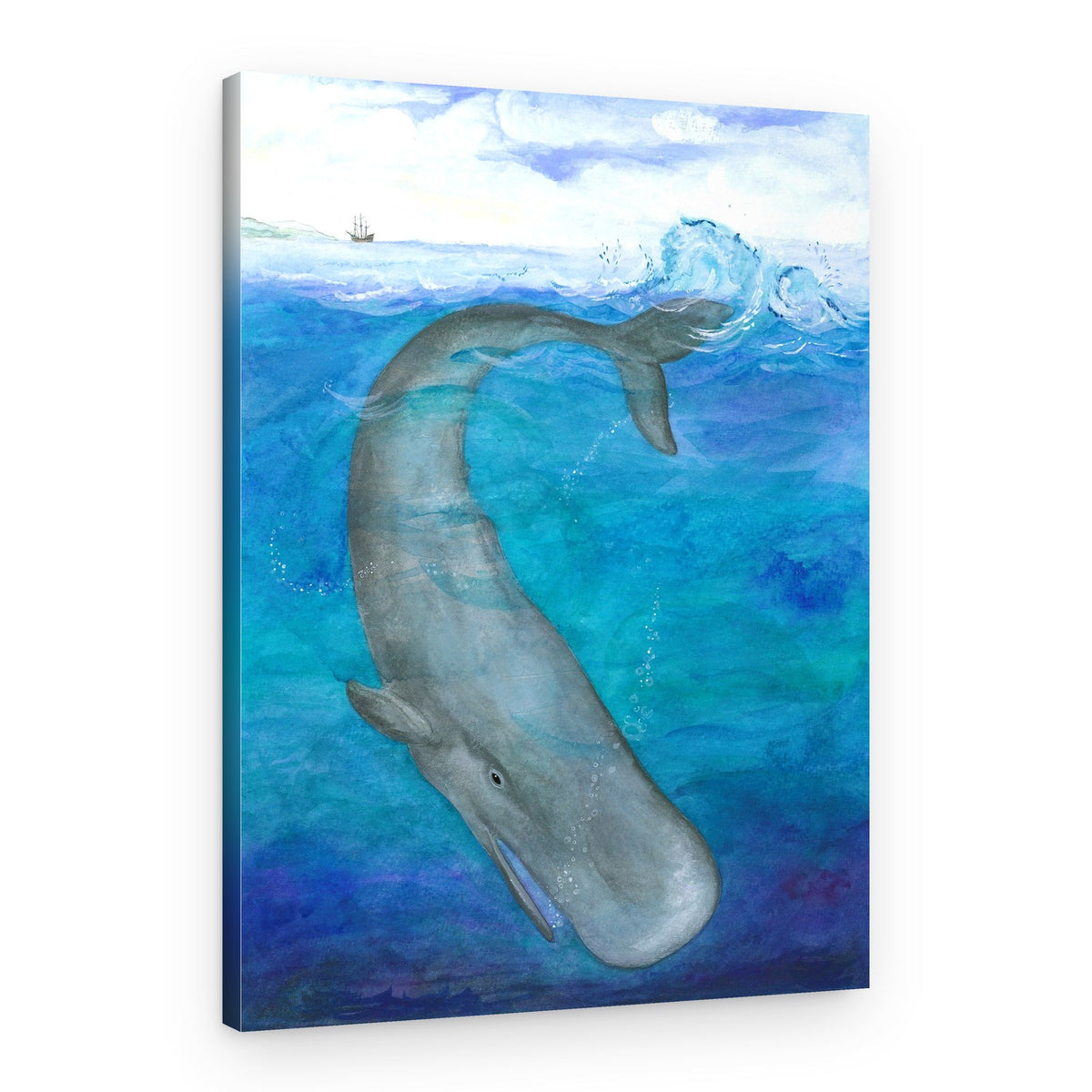 Whale's Ocean Dance – Canvas Print