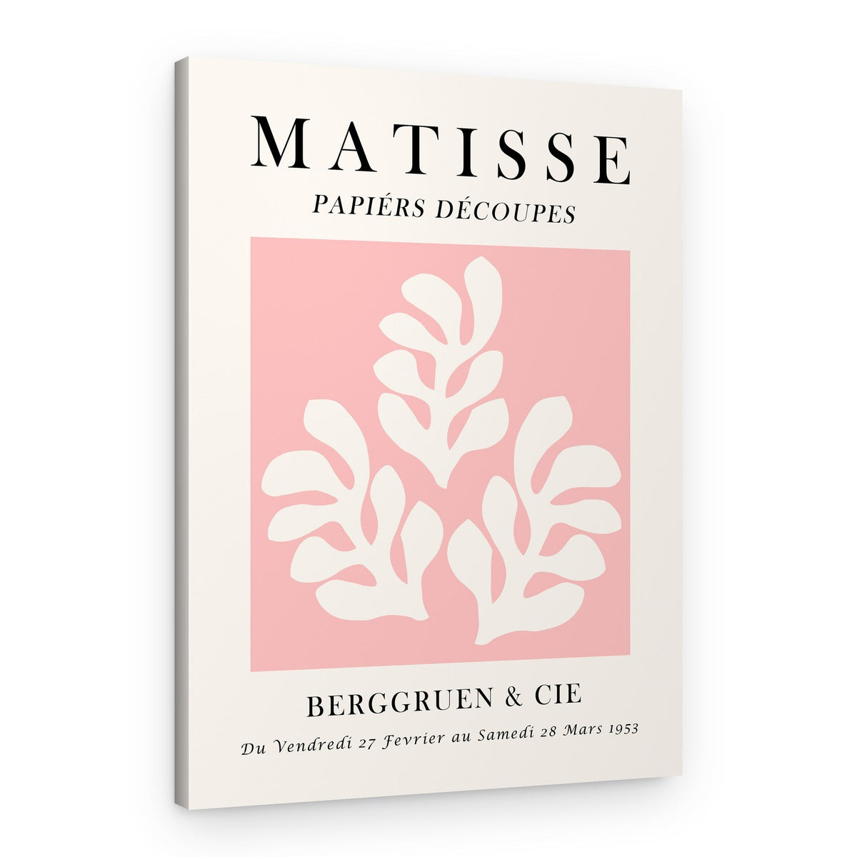 Organic Pink Leaf Shapes – Canvas Print