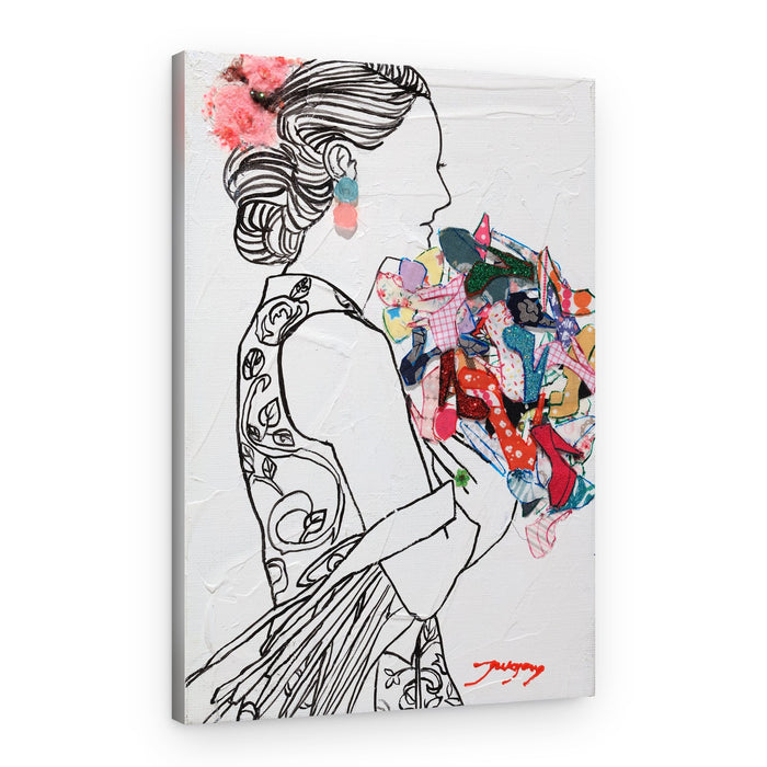 Chic Woman Shoe Bouquet – Canvas Print