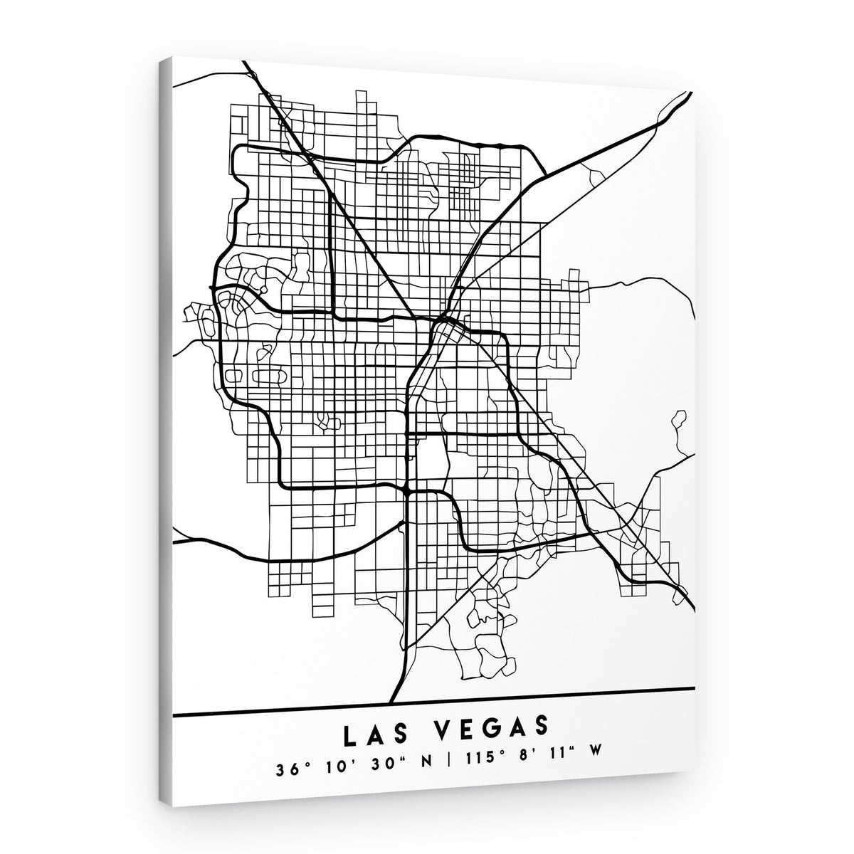 Las Vegas City Map – Canvas Print