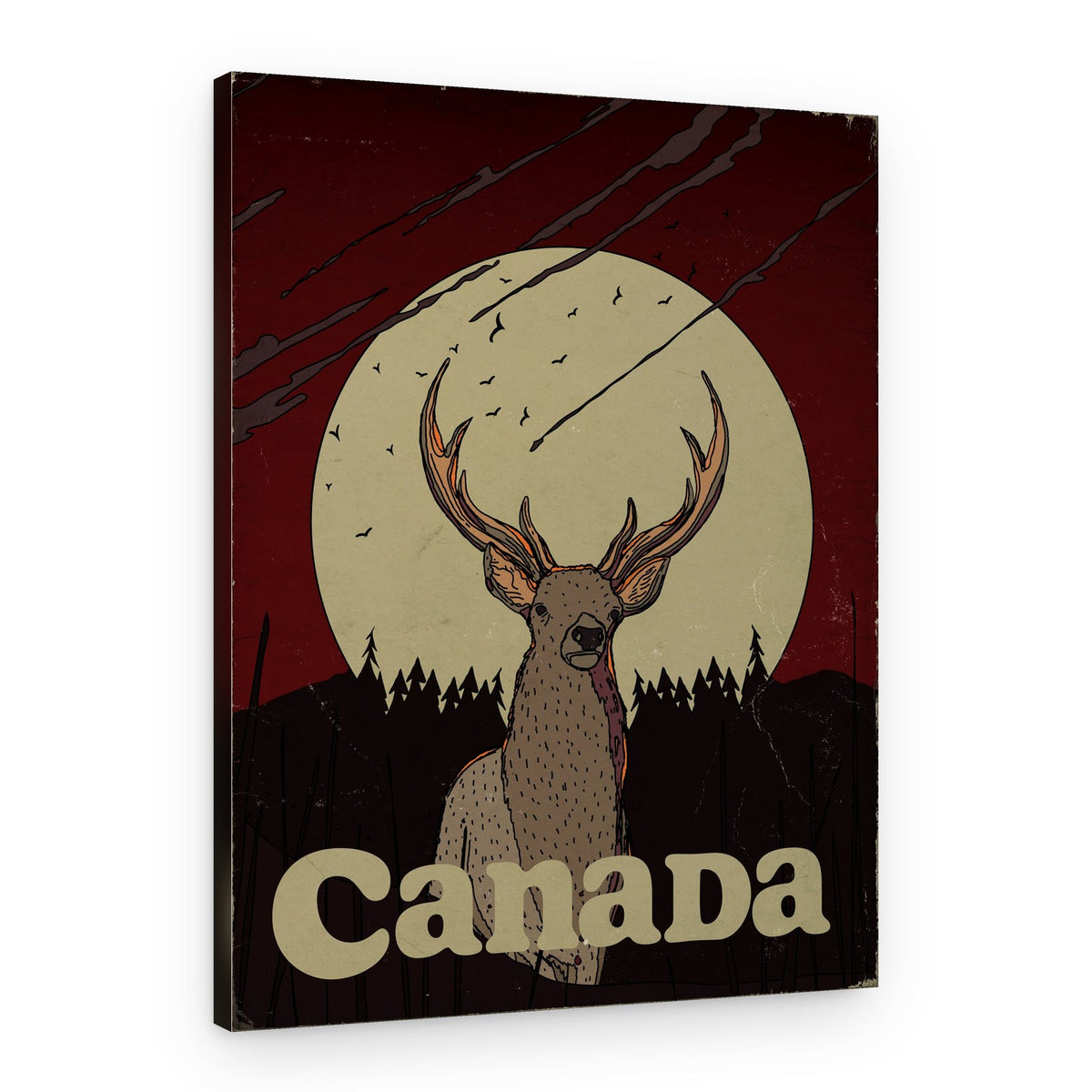 Forest Stag Canada – Canvas Print