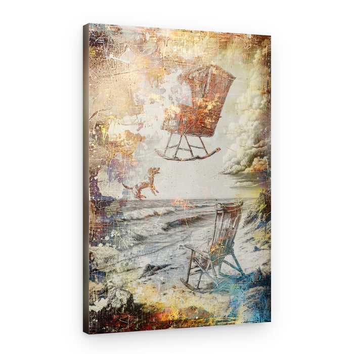 Dreamy Beach Rocking Chairs – Canvas Print