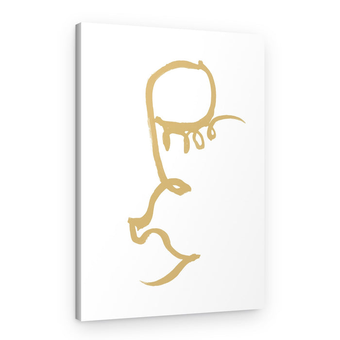 Golden Abstract Profile – Canvas Print