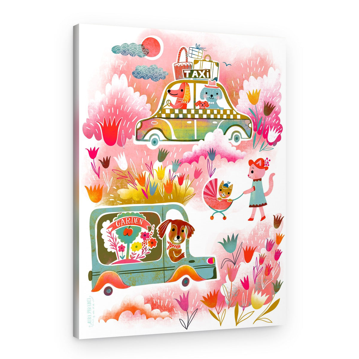 Whimsical Pet Journeys – Canvas Print