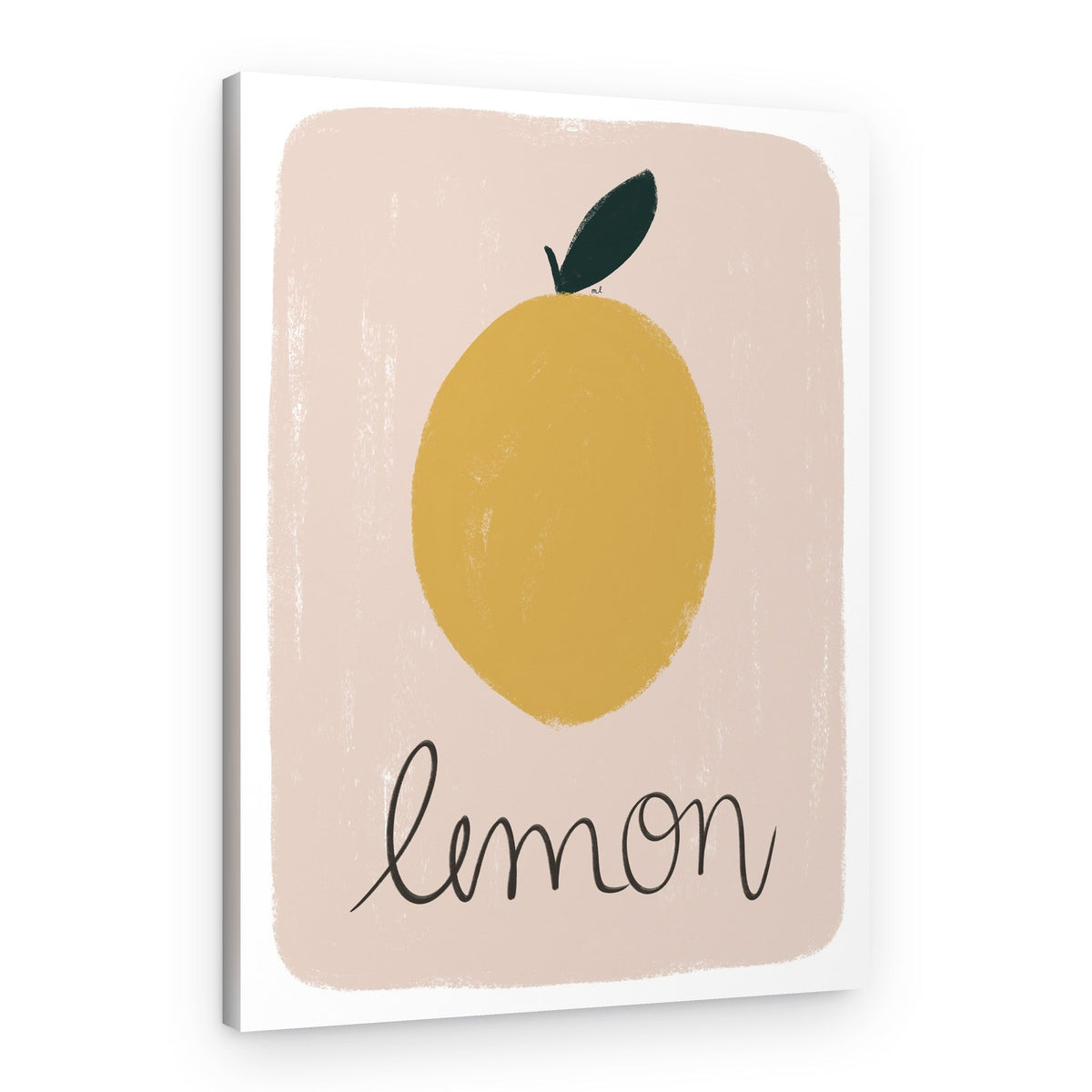 Yellow Lemon Drawing – Canvas Print