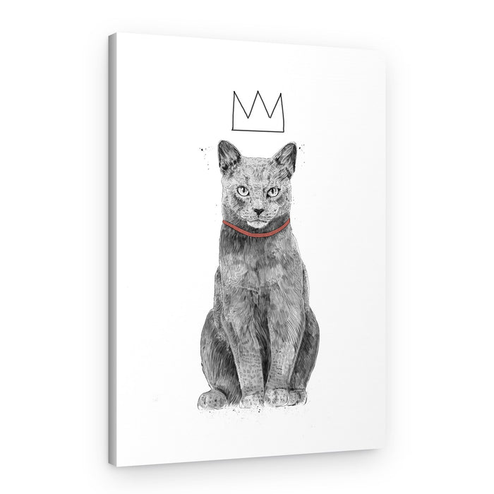 Proud Cat Crown – Canvas Print