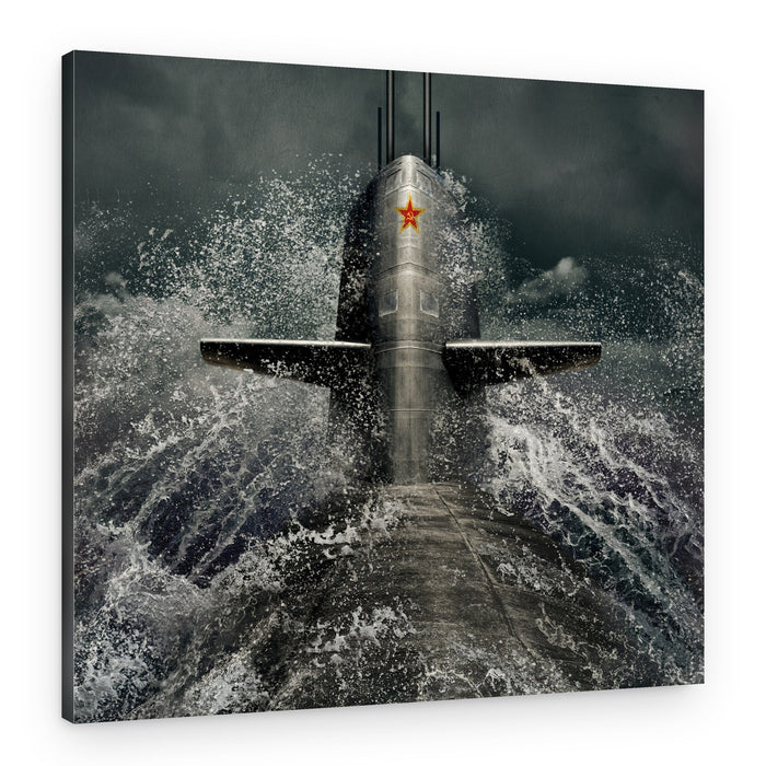 Soviet Submarine Surfacing – Canvas Print