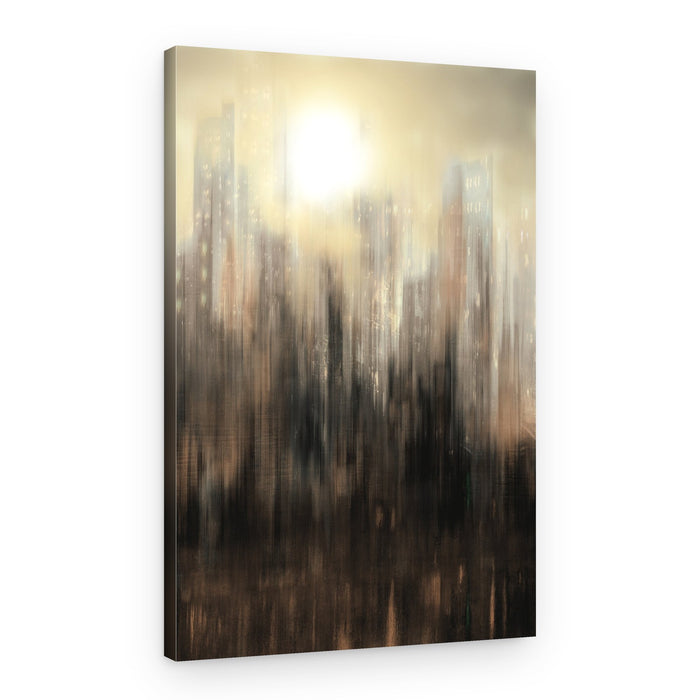 Golden City Reflections – Canvas Print