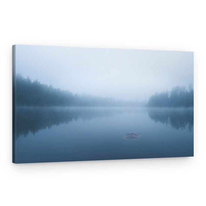 Misty Forest Lake – Canvas Print