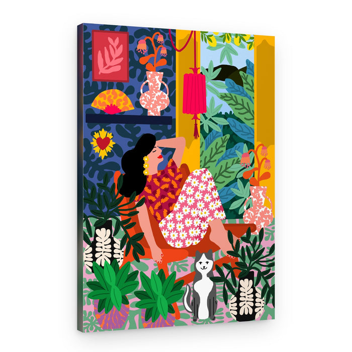 Flower power Woman – Canvas Print