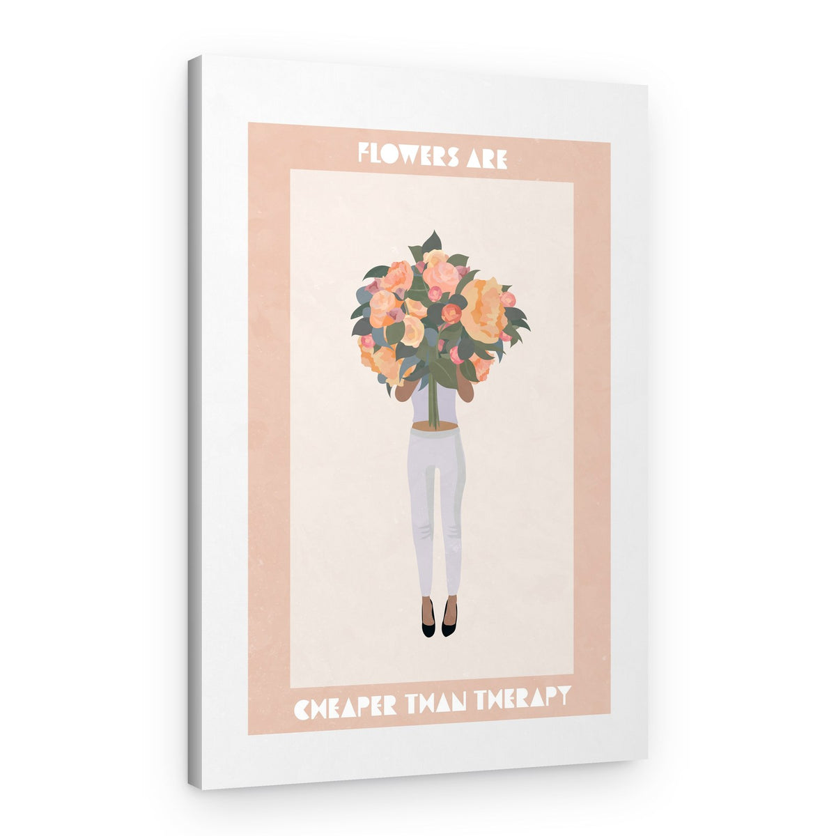 Flowers Are Therapy – Canvas Print