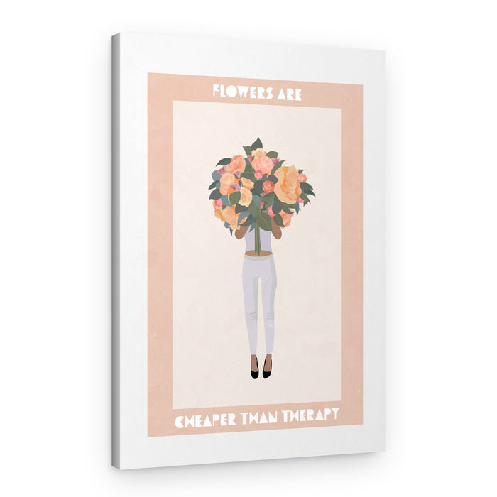 Flowers Are Therapy – Canvas Print