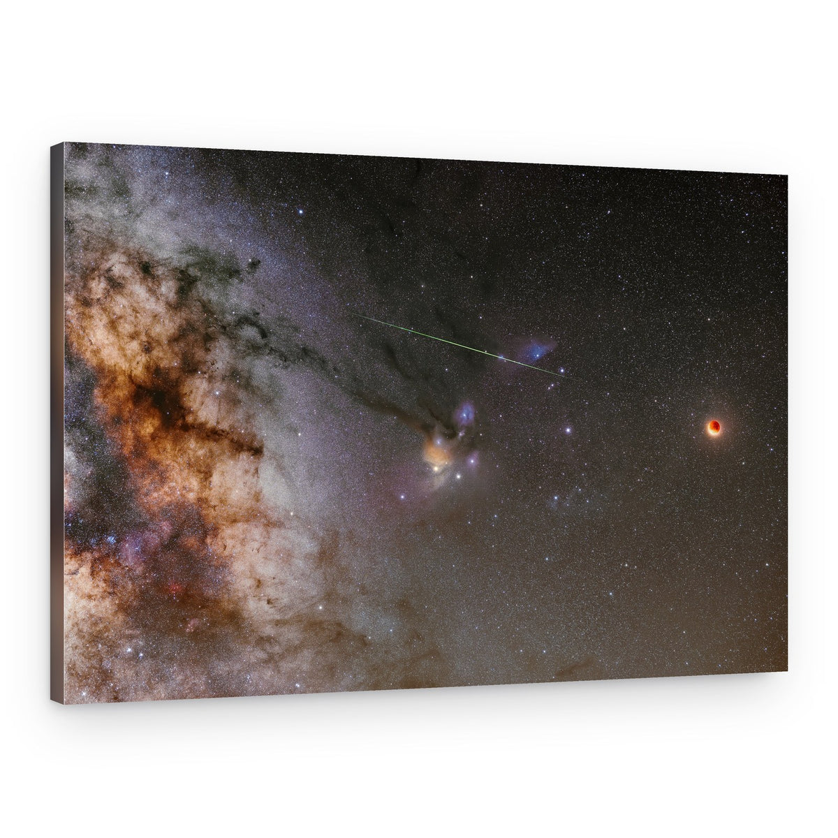 Milky Way Eclipse Meteor – Canvas Print