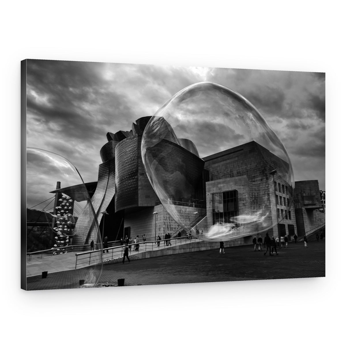 Dramatic Museum Bubbles – Canvas Print