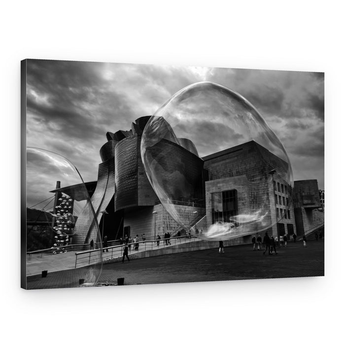 Dramatic Museum Bubbles – Canvas Print