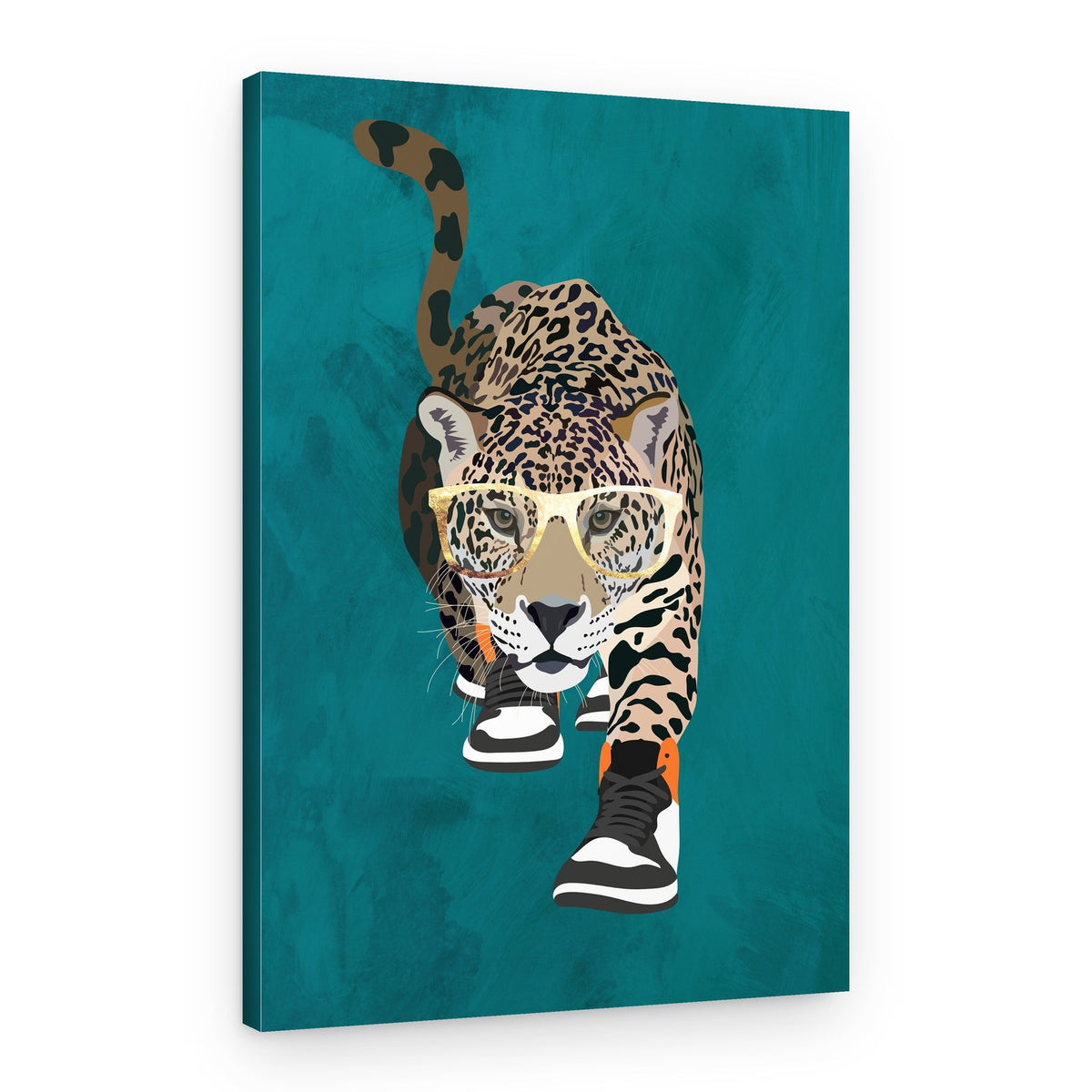Cool Leopard Sneakers – Canvas Print