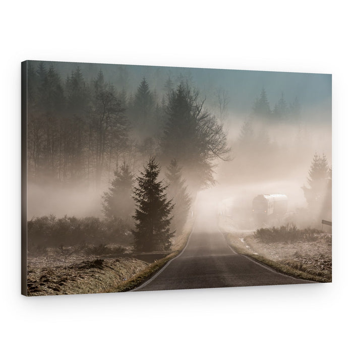 Misty Forest Road – Canvas Print