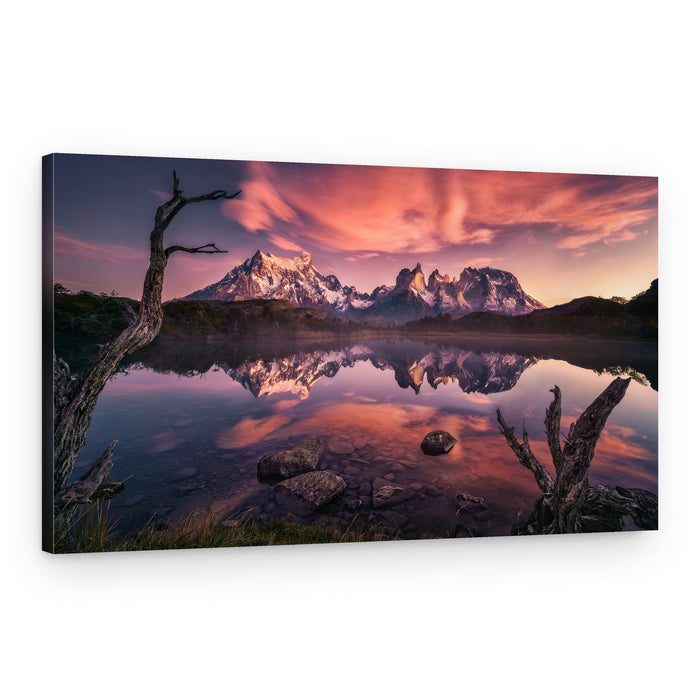 Majestic Mountain Lake Reflection – Canvas Print
