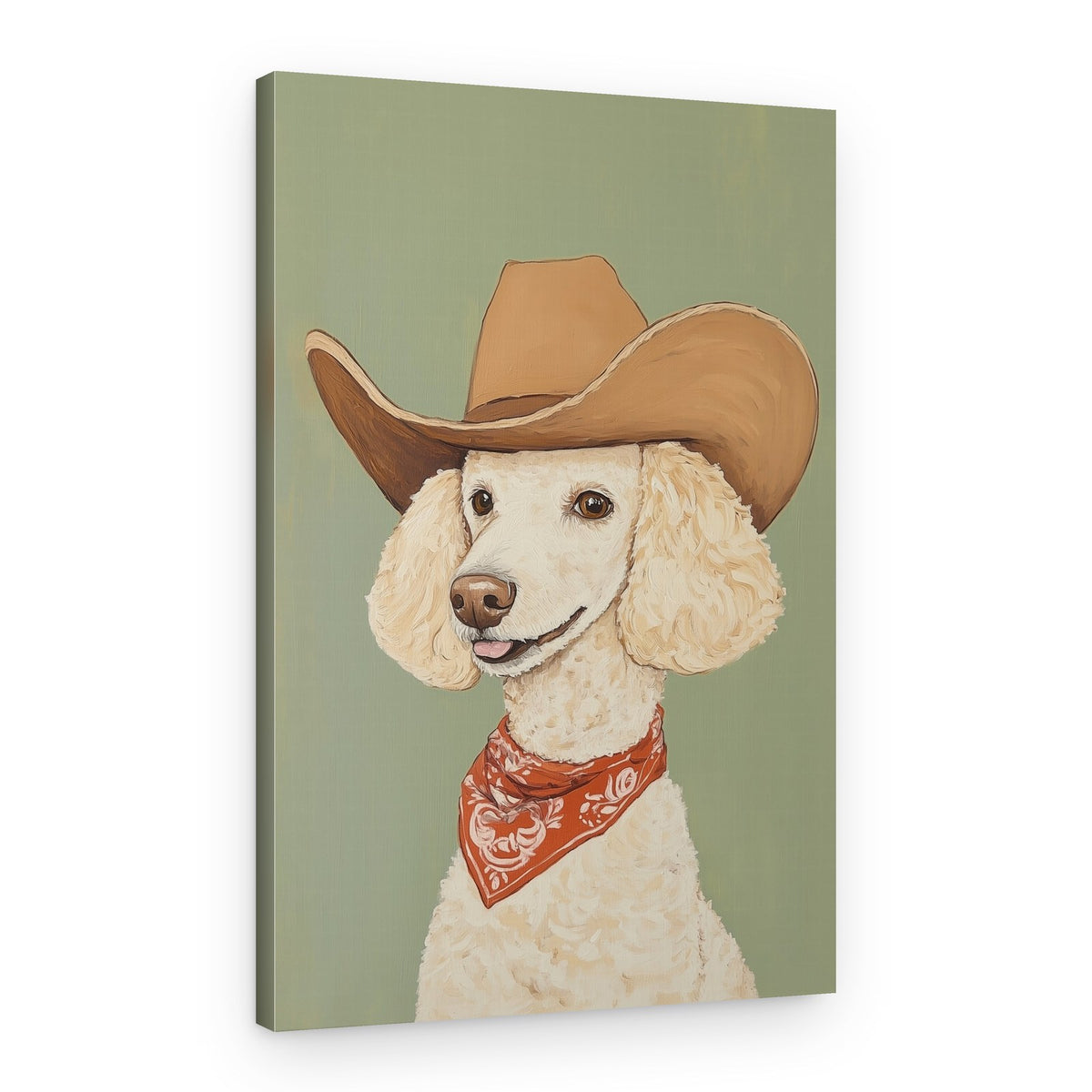 Cowboy Poodle – Canvas Print