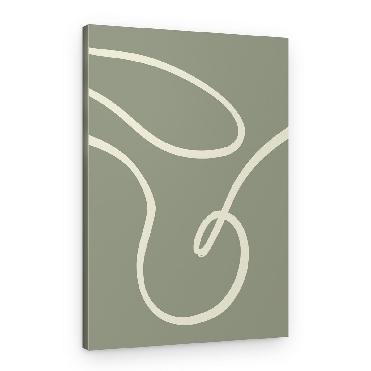 Flowing Sage Lines – Canvas Print