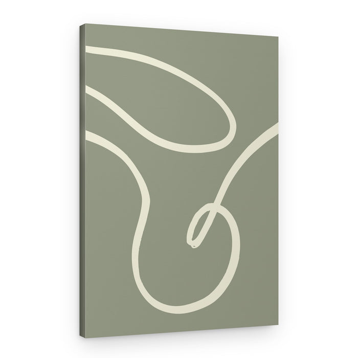 Flowing Sage Lines – Canvas Print