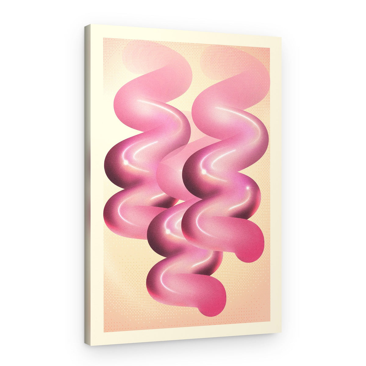 Glossy Pink Spirals – Canvas Print