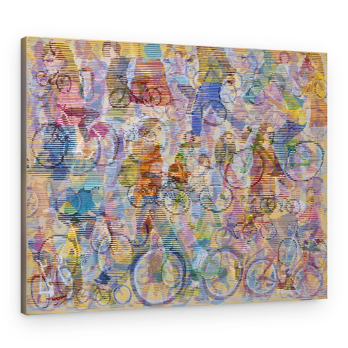 Vibrant Cycling Movement – Canvas Print