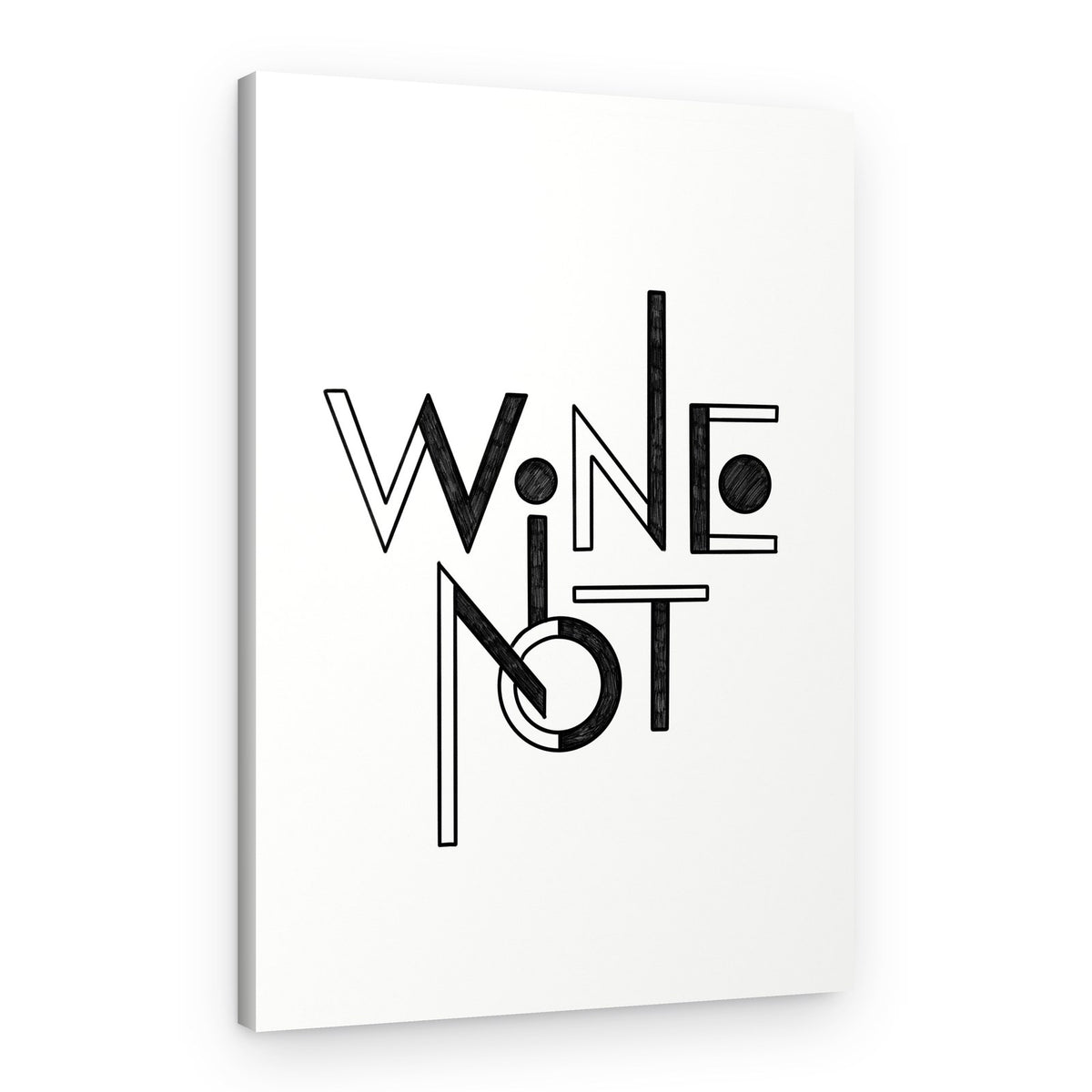 Playful Wine Not Typography – Canvas Print