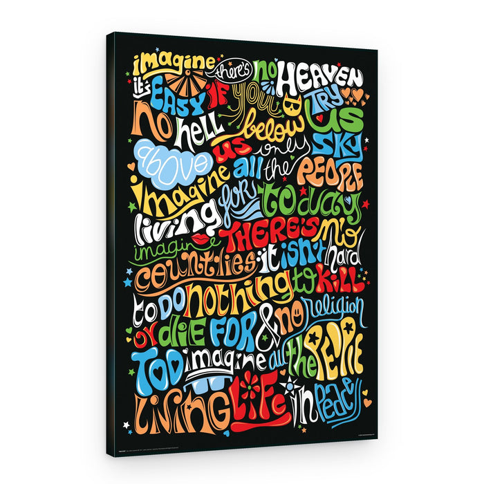 Imagine Peace Words – Canvas Print