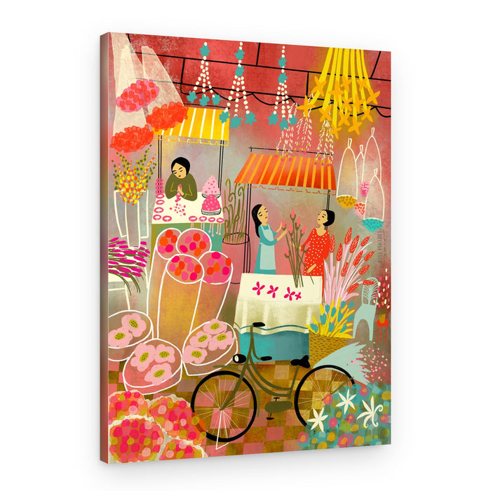 Asian Flower Market – Canvas Print